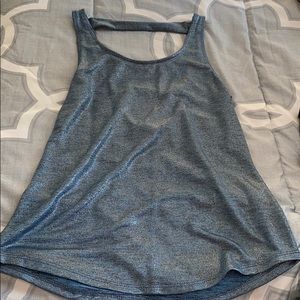 Blue shimmery tank top